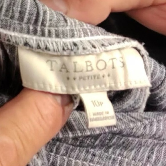 Talbots Gray Striped Women's Shorts - Picture 7 of 7